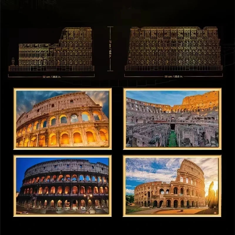 Colisée de Rome en briques de construction