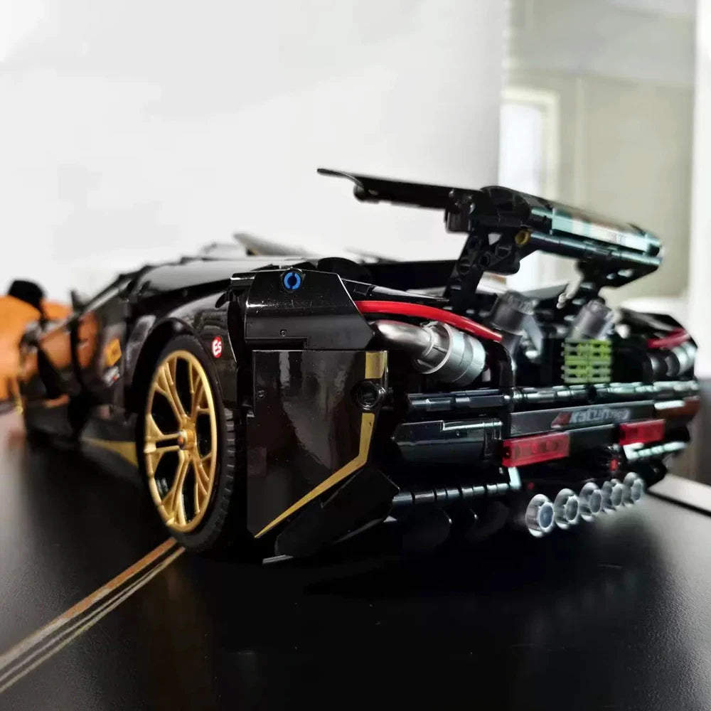 Voiture de sport en briques de construction