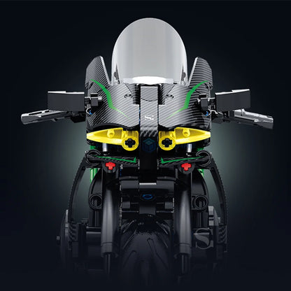 Moto de sport japonaise en briques de construction