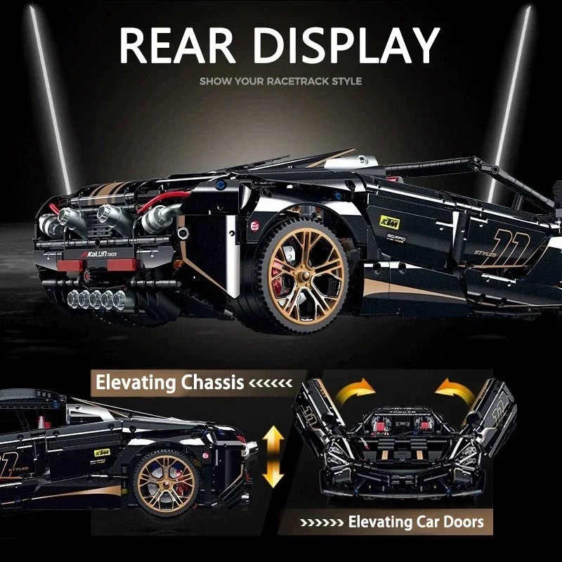 Voiture de sport en briques de construction