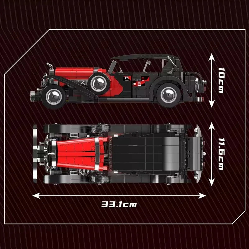 Voiture vintage en briques de construction