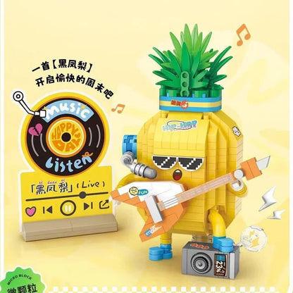 Fruits musicaux en briques de construction