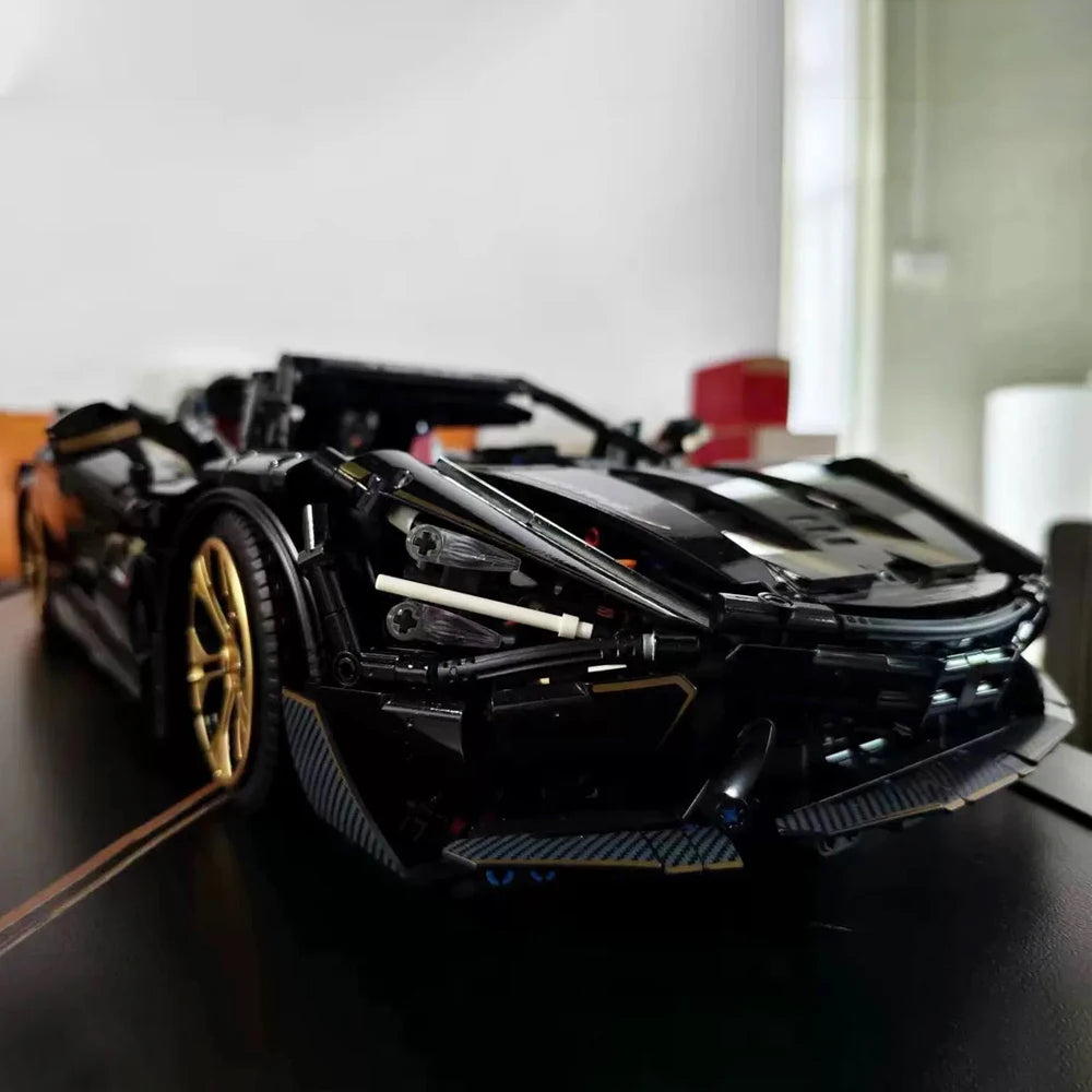 Voiture de sport en briques de construction