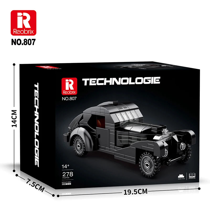 Voiture vintage en briques de construction