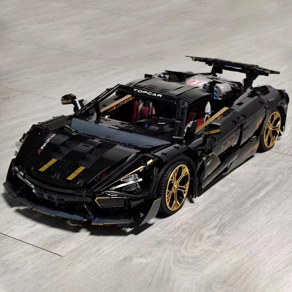 Voiture de sport en briques de construction