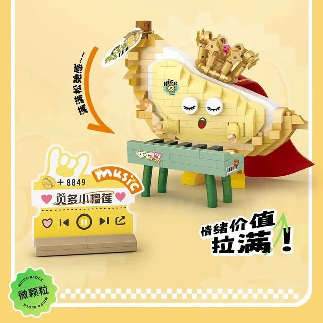 Fruits musicaux en briques de construction