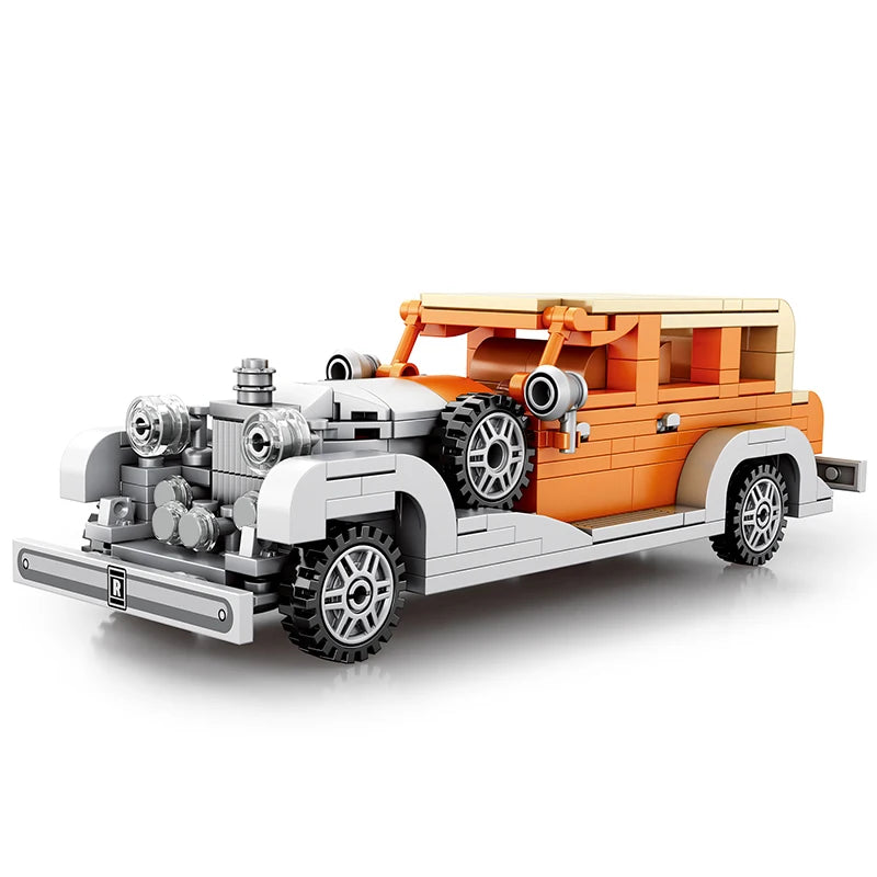 Voiture vintage en briques de construction