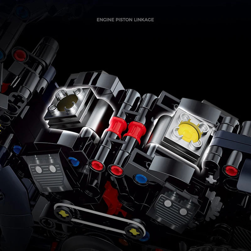 Moto de style en briques de construction