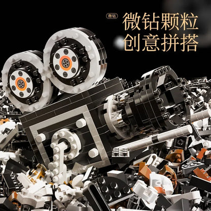 Camera vintage en briques de construction