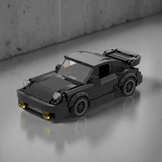 Porsche en briques de construction