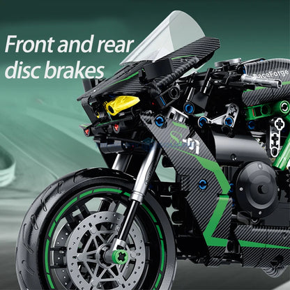 Moto de sport japonaise en briques de construction