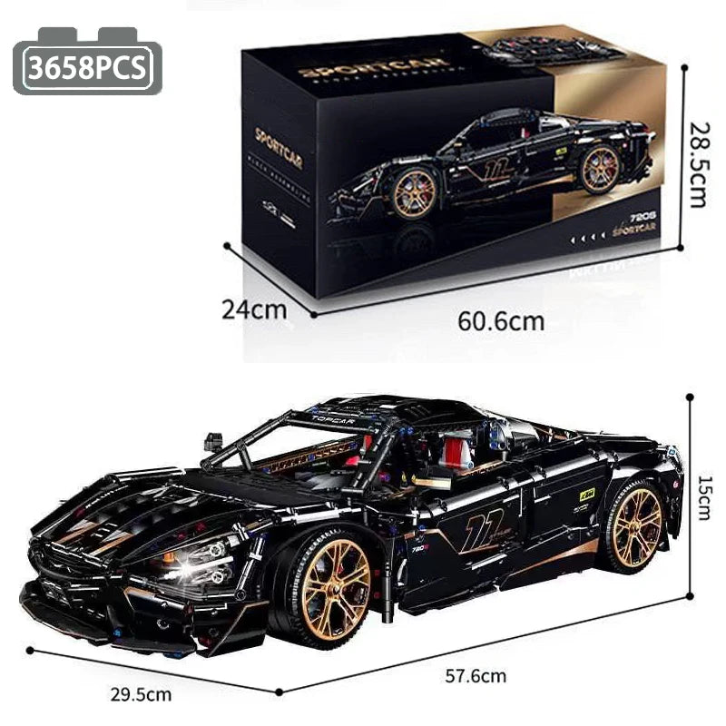 Voiture de sport en briques de construction