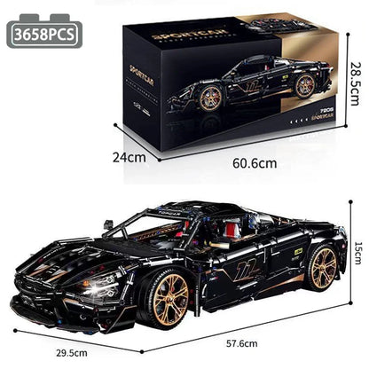 Voiture de sport en briques de construction