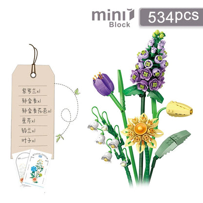 Fleurs en briques de construction