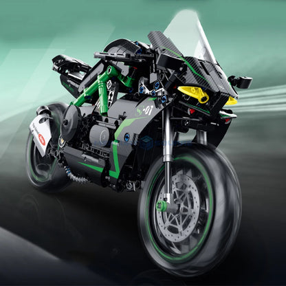 Moto de sport japonaise en briques de construction