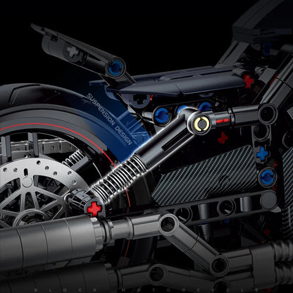 Moto de style en briques de construction