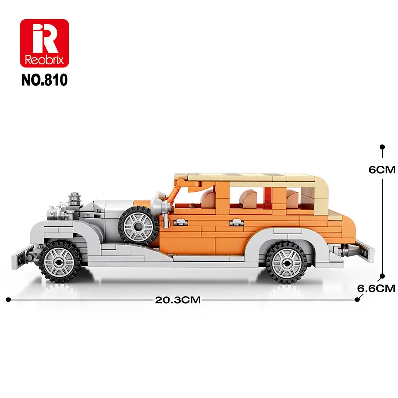 Voiture vintage en briques de construction