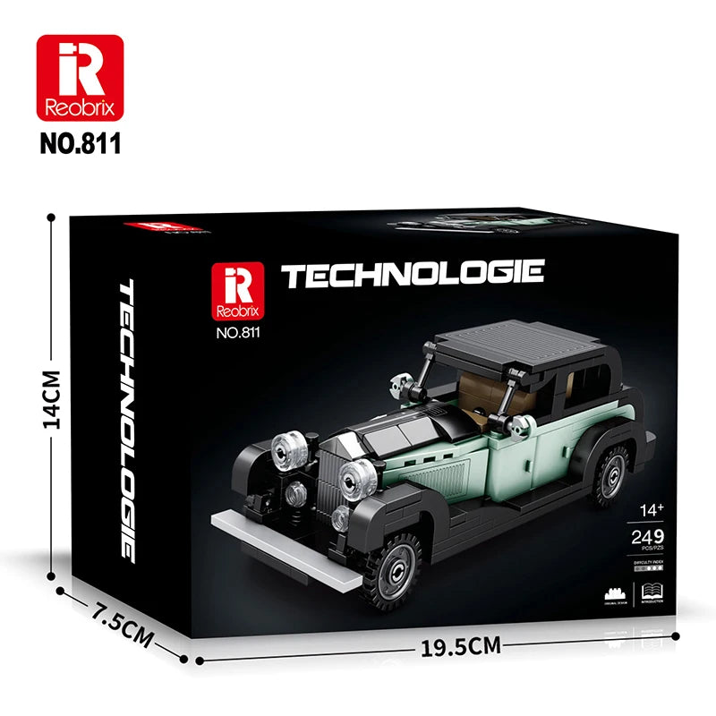 Voiture vintage en briques de construction