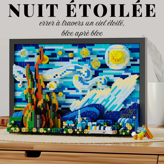 Tableau La Nuit Étoilé en briques de construction